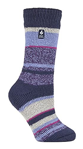 HEAT HOLDERS - Damen Extra Warm Innen Flauschig Thermosocken für Geschenk | Socken für Winter (37-42, Indigo Night (Provence)) von HEAT HOLDERS