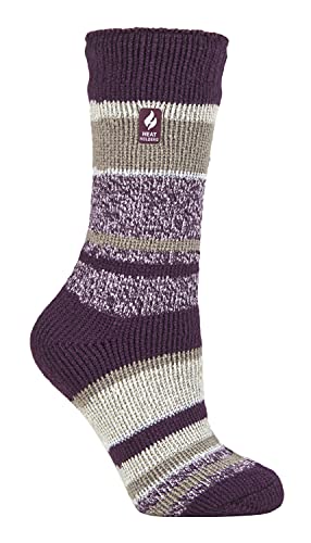 HEAT HOLDERS - Damen Extra Warm Innen Flauschig Thermosocken für Geschenk | Socken für Winter (37-42, Plum (Provence)) von HEAT HOLDERS