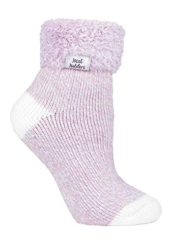 HEAT HOLDERS - Damen Fleece Flauschig Gestreift Thermo Kuschelsocken (37/42, Light Mauve (S TOT)) von HEAT HOLDERS