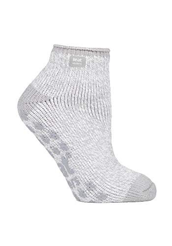 HEAT HOLDERS - Damen Kurz Unsichtbar Abs Thermo Sneaker Socken 37-42 eur (Light Grey Cream) von HEAT HOLDERS