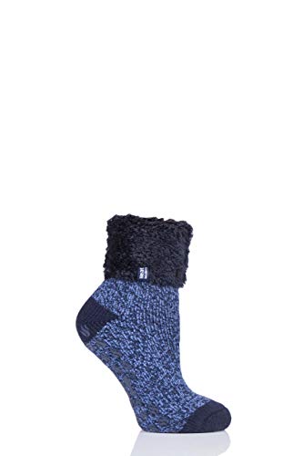 HEAT HOLDERS Damen Lounge Schoppersocken mit Federband-Umschlagbündchen Packung mit 1 Marine 37-42 von HEAT HOLDERS