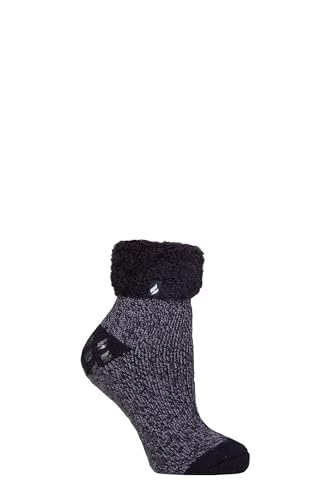 HEAT HOLDERS Damen Lounge Schoppersocken mit Federband-Umschlagbündchen Packung mit 1 Queenstown Dunkles Marine 37-42 von HEAT HOLDERS