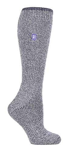 HEAT HOLDERS Damen Merinowolle Socken Lang Warm Thermo Wollsocken Kniestrümpfe Merino für Winter (37-42, Lila) von HEAT HOLDERS