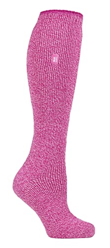 HEAT HOLDERS Damen Merinowolle Socken Lang Warm Thermo Wollsocken Kniestrümpfe Merino für Winter (37-42, Rosa) von HEAT HOLDERS