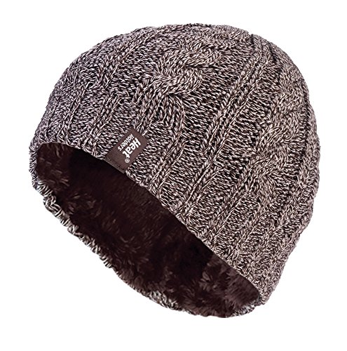 Heat Holders - Damen Mütze mit Fleecefutter für Winter und Herbst | Strick Beanie mit Warm Fleece (Einheitsgröße, Kitz) von Heat Holders