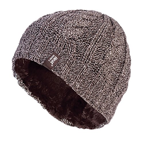 HEAT HOLDERS - Damen Mütze mit Fleecefutter für Winter und Herbst | Strick Beanie mit Warm Fleece (Einheitsgröße, Kitz) von HEAT HOLDERS