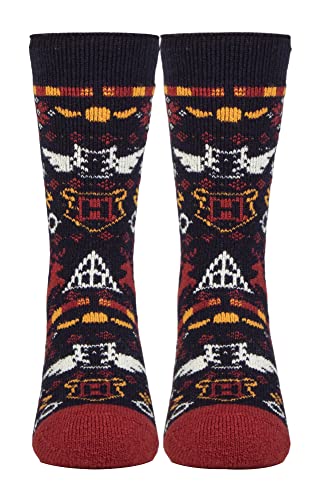 HEAT HOLDERS Damen Neuheit Harry Potter Socken Lite | Winter Lustig Thermo Flauschig Kuschelsocken (37-42, Harry Potter) von HEAT HOLDERS