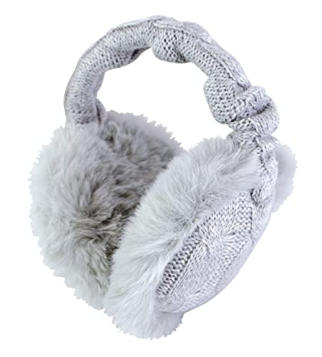 HEAT HOLDERS - Damen Ohrenschützer | Plüsch Warm Ohrenwärmer | Outdoor Thermo Earmuffs (Einheitsgröße, Hellgrau) von HEAT HOLDERS