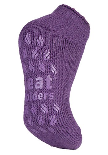 HEAT HOLDERS Damen Socken Kurz Warm Quarter Füßlinge Socken | Kurz Thermosocken Sneaker mit ABS (37-42, Lila) von HEAT HOLDERS