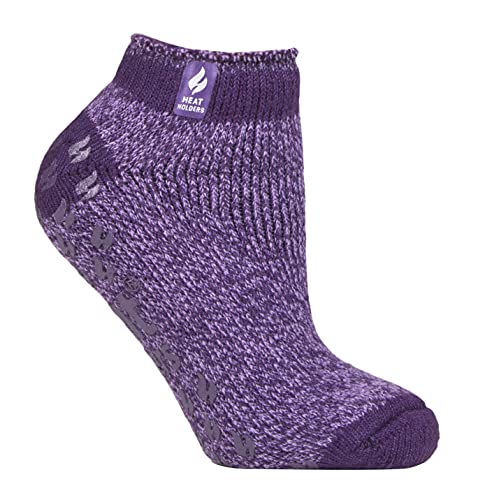 HEAT HOLDERS Damen Socken Kurz Warm Quarter Füßlinge Socken | Kurz Thermosocken Sneaker mit ABS (37-42, Lila (pisa)) von HEAT HOLDERS