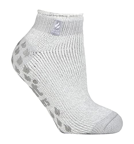 HEAT HOLDERS Damen Socken Kurz Warm Quarter Füßlinge Socken | Kurz Thermosocken Sneaker mit ABS (37-42, Silbergrau (Pisa)) von HEAT HOLDERS