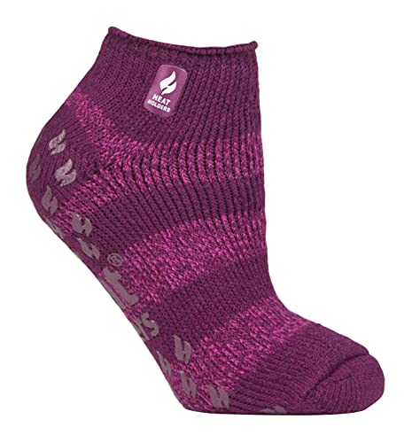 HEAT HOLDERS Damen Socken Kurz Warm Quarter Füßlinge Socken | Kurz Thermosocken Sneaker mit ABS (37-42, Tiefe Fuchsia/Berry (Valencia)) von HEAT HOLDERS