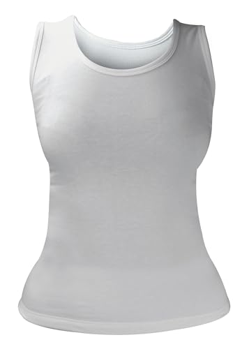 HEAT HOLDERS - Damen Thermo Innenfleece Baumwolle Ärmellos Unterhemd (Large, White) von HEAT HOLDERS