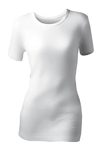 HEAT HOLDERS - Damen Thermo Innenfleece Outdoor 1/2 Arm Kurzarm Unterhemd mit Feinripp (36-38, Weiß) von HEAT HOLDERS