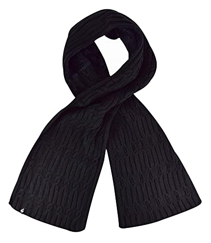 HEAT HOLDERS Damen Unifarben Warm Schal Fleece Luxus und Weich Flauschig Winterschal für Damen (Einheitsgröße, Schwarz) von HEAT HOLDERS