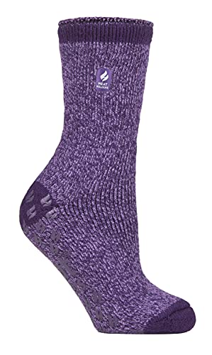 HEAT HOLDERS Damen Warm Stoppersocken Rutschfest Antirutschsohle Kuschelig Thermosocken Antirutsch für Winter (37-42, Lila (Florenz)) von HEAT HOLDERS