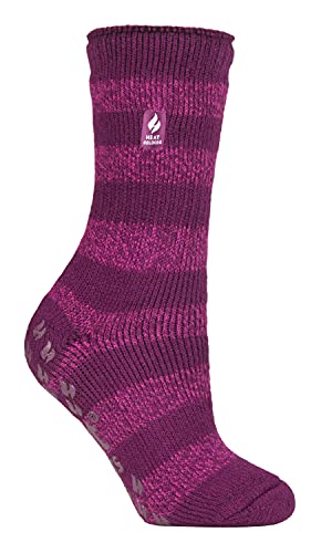 HEAT HOLDERS Damen Warm Stoppersocken Rutschfest Antirutschsohle Kuschelig Thermosocken Antirutsch für Winter (37-42, Tiefes Fuchsia / Beere (Sevilla)) von HEAT HOLDERS