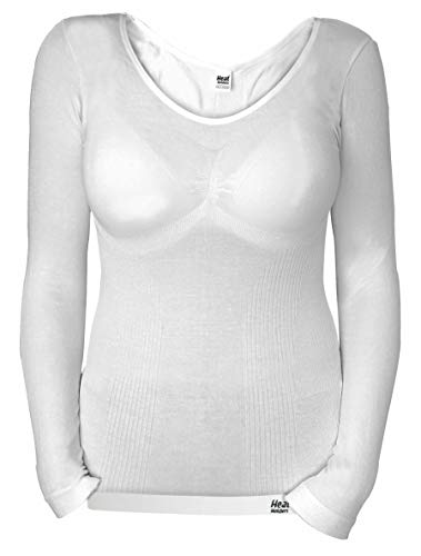 HEAT HOLDERS - Damen Warm Thermo Baumwolle Langarm Unterhemd (S/M (32-38" Bust), White) von HEAT HOLDERS