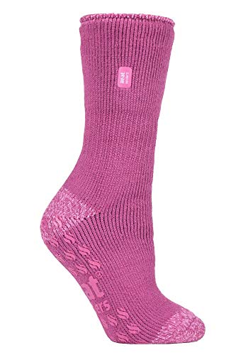 HEAT HOLDERS - Damen Warme Anti Rutsch Stopper Thermo Socken mit ABS Sohle 2.3 TOG (37-42 EU, Pink (Juniper)) von HEAT HOLDERS