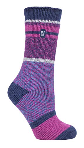 HEAT HOLDERS - Damen Winter Extra Warm Thermosocken/Kuschelsocken für Geschenk (37-42 EU, AD Lila/Pink) von HEAT HOLDERS