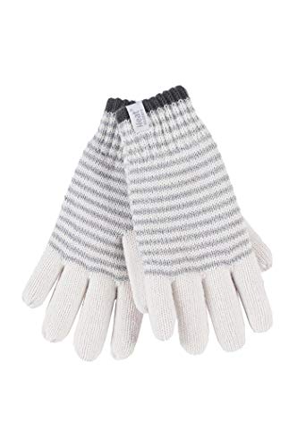 HEAT HOLDERS - Damen Winter Fleece Strick Elegant Norwegermuster Handschuhe (M/L, Cream (Oslo)) von HEAT HOLDERS