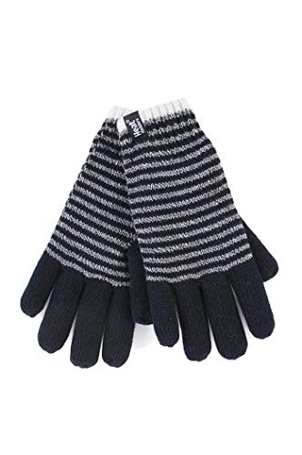 HEAT HOLDERS - Damen Winter Fleece Strick Elegant Norwegermuster Handschuhe (S/M, Black (Oslo)) von HEAT HOLDERS