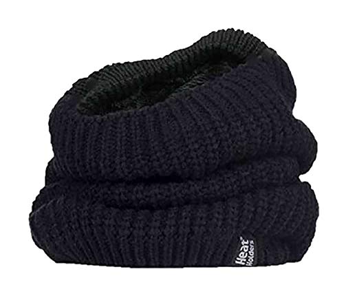 HEAT HOLDERS - Damen Winter Warm Fleece Bunt Strick Groß Nacken Halswärmer (One Size, Black (Chunky)) von HEAT HOLDERS