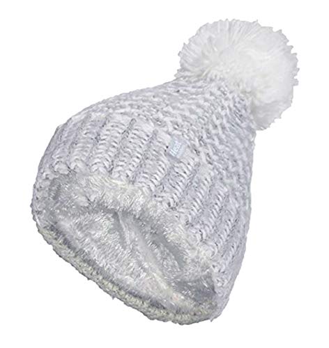 HEAT HOLDERS - Damen Winter Warm Strick Beanie/Mütze mit Bommel und Fleecefutter (One Size, Light Grey (Lund)) von HEAT HOLDERS