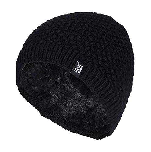 HEAT HOLDERS - Damen Winter Warm Strick Beanie/Mütze mit Fleecefutter (One Size, Black (Nora)) von HEAT HOLDERS