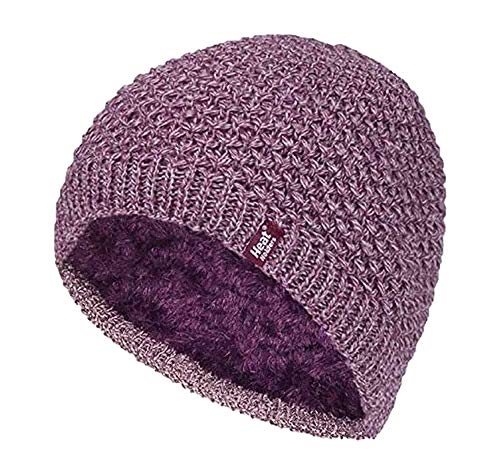 HEAT HOLDERS - Damen Winter Warm Strick Beanie/Mütze mit Fleecefutter (One Size, Rose (Nora)) von HEAT HOLDERS