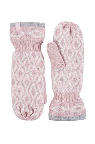 Heat Holders - Damen winter bunt fleece gestrickt strick fäustlinge handschuhe mit innenfutter (One size, Coral) von Heat Holders