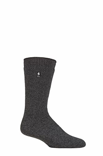 HEAT HOLDERS Herren 1 Paar SockShop Original waermehaltende Thermosocken Holzkohle 39-45 von HEAT HOLDERS