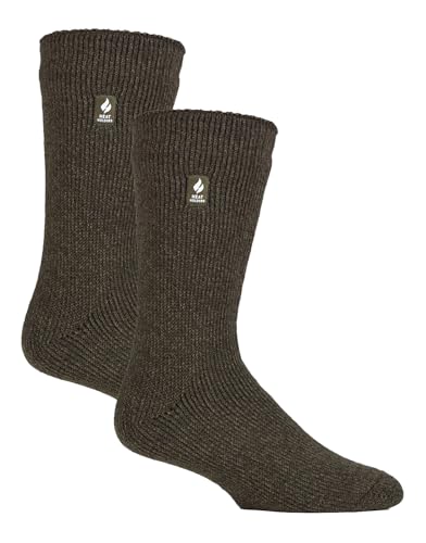 HEAT HOLDERS Herren 2 Paar Thermosocken Herren Original Warme Socken für Winter mit Flauschigem Innerem Vlies (39-45, Waldgrün) von HEAT HOLDERS