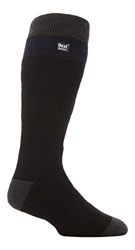 HEAT HOLDERS - Herren Bunt Muster Warm Dicke Gestreift Thermo Skisocken (39/45, Black/Navy) von HEAT HOLDERS