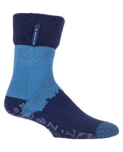 HEAT HOLDERS - Herren Extra Warm Flauschig ABS Stopper Kuschelsocken mit Noppen (Marineblau (Robin), 39-45 EU) von HEAT HOLDERS