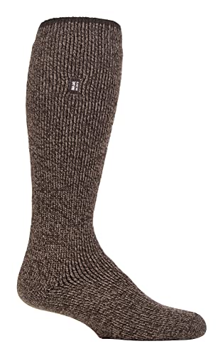 HEAT HOLDERS Herren Merinowolle Socken Lang Warm Thermo Wollsocken Kniestrümpfe Merino für Winter (39-45, Braun) von HEAT HOLDERS