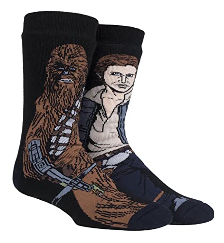 HEAT HOLDERS Herren Star Wars Socken Lite | Atmungsaktiv Lustig Fantasie Thermosocken (39-45, Chewie & Hans) von HEAT HOLDERS