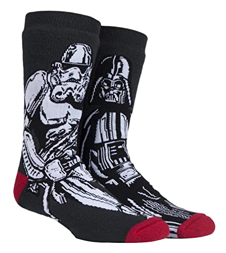 HEAT HOLDERS Herren Star Wars Socken Lite | Atmungsaktiv Lustig Fantasie Thermosocken (39-45, Darth & Stormtrooper) von HEAT HOLDERS