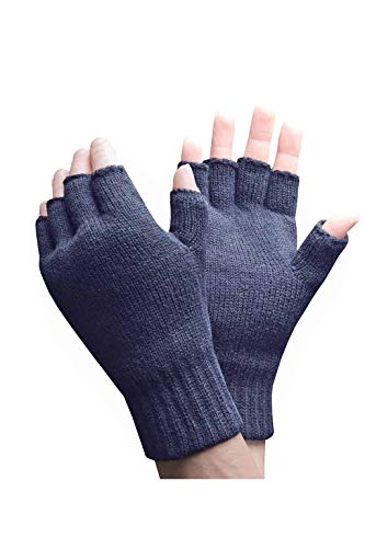 HEAT HOLDERS - Herren Thermisch Winter Outdoor Fleece Fingerlose Handschuhe in 2 Farben (Mens fingerless) (Marine) von HEAT HOLDERS