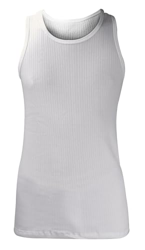 HEAT HOLDERS - Herren Thermo Innenfleece Baumwolle Ärmellos Unterhemd (Medium (38-40" Chest), White) von HEAT HOLDERS