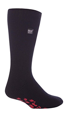 HEAT HOLDERS Herren Thermo-Socken, 46-50 Eur Fachbodenregal BIGFOOT Schwarz mit Rote Pads (Bigfoot slipper) von HEAT HOLDERS