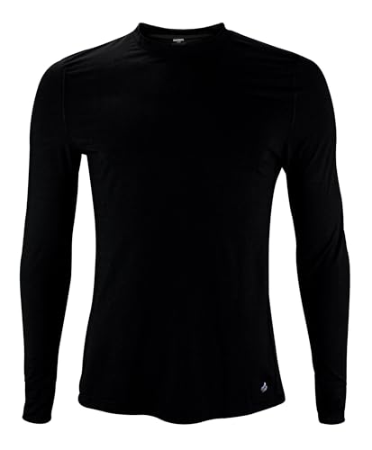 HEAT HOLDERS Herren Thermo T Shirt Langarm Winter Unterziehshirt in Schwarz/Grau, Basisschicht Outdoor Warm Unterhemd (XL, Schwarz) von HEAT HOLDERS