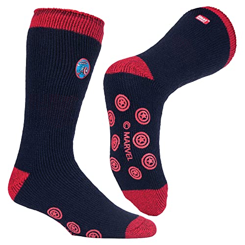 HEAT HOLDERS - Herren Thermo Winter Captain America Socken mit Antirutsch ABS Sohle (39/45, Captain America) von HEAT HOLDERS