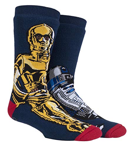 HEAT HOLDERS - Herren Thermo Winter Star Wars Socken mit Antirutsch ABS Sohle (39/45, R2D2 / C3P0) von HEAT HOLDERS