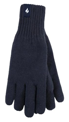 HEAT HOLDERS - Herren Warm Outdoor Handschuhe für Winter | Handschuhe mit Fleece Gefüttert Insulation (L-XL, Marine) von HEAT HOLDERS