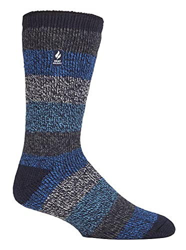 HEAT HOLDERS - Herren Winter Extra Warm Thermosocken für Geschenk | Innenfleece Socken (39-45, Marine-Blau/Benzin (Milan)) von HEAT HOLDERS