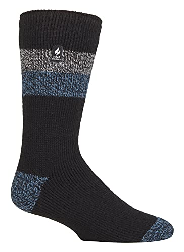 HEAT HOLDERS - Herren Winter Extra Warm Thermosocken für Geschenk | Innenfleece Socken (DE/NL/SE/PL, Numerisch, 39, 45, Regular, Regular, Navy/Denim Heel & Toe (Berlin)) von HEAT HOLDERS
