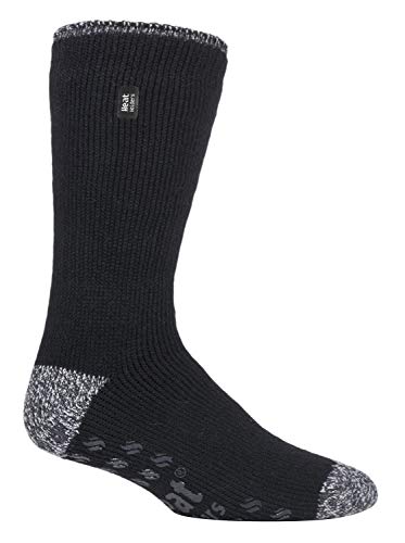 HEAT HOLDERS - Herren Winter Extrem Warm Antirutsch Thermosocken mit ABS (39-45 Eur, Black (Siskin)) von HEAT HOLDERS