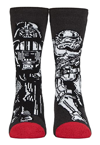 HEAT HOLDERS Kinder Thermosocken Star Wars Lite | Lustig Kuschelsocken for Jungen (30-36, Darth & Stormtrooper) von HEAT HOLDERS