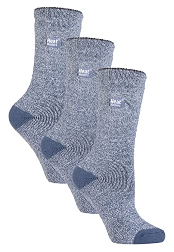 HEAT HOLDERS Lite - Damen 3er Pack Thermosocken für Winter | Socken mit Innenfleece (37-42, Denim) von HEAT HOLDERS